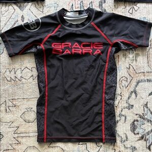 Kids Black and Red Rash Guard
